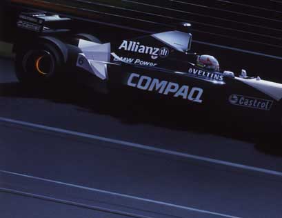 Montoya racing in the Williams BMW F23 during the 2001 Formula One World Championship.